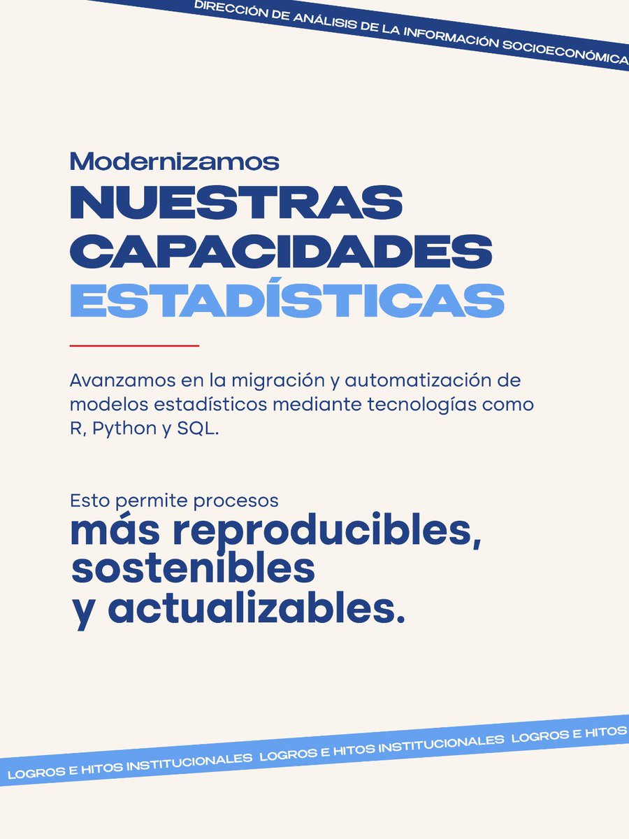 SiubenRD's tweet photo. Más datos, más innovación y más capacidades para fortalecer la protección social📊🎉

Conoce los logros de nuestra Dirección de Análisis de la Información Socioeconómica, que nos permiten seguir avanzando hacia un Registro Social más integrado.

#SIUBENRD #22Aniversario https://t.co/1eqqBw30oD