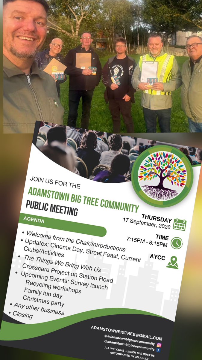 DerrenOBradaigh's tweet photo. Busy day working through some local #DublinMidWestSinnFéin organisational tasks.

Followed by a courtesy canvass this evening in Abbeywood &amp; Abbeydale with @MarkWardSF and the team - before attending tonight's very informative and engaging public meeting in Adamstown. https://t.co/P7BNUuHA3L