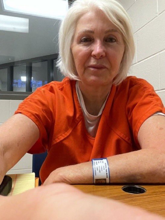 DerekJohnsonHq's tweet photo. Tina blew the lid on the fact that elections officials deleted the access, audit and adjudication files from Dominion Voting Systems in Colorado. Without her preserving the records, we would have never known about this.

The radical Democrat judge in her case refused nearly all of her witnesses and excluded virtually all of her defenses, then sentenced her to 9 years in PRISON.

Tina Peters is a gold star mom, a patriot and a political prisoner in America.

She must be freed.