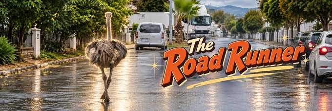 TemuDuval's tweet photo. This is GENNY.

An ostrich literally escaped from a zoo and was caught running through traffic in the middle of the road.

This is fresh — the original post went up about an hour ago and it’s already starting to go viral, with nearly 100K views.

It’s basically the real-life Road Runner — the cartoon everyone knows, except this time it actually happened.

This is only getting started. Expect this to spread a lot more over the next few hours.

The Road Runner is real.

$OSTRICH

https://t.co/KDFayVjKNi