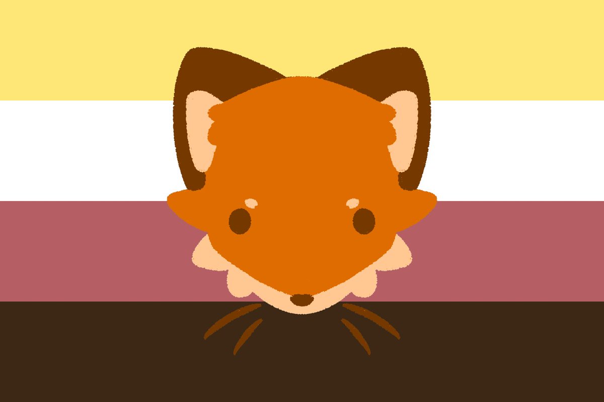 foxopnotlive's tweet photo. nonbinary flag but fox for people who are nonbinary but fox https://t.co/q0wev8FBVI
