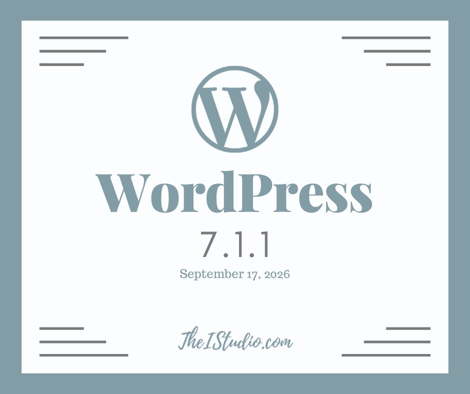 IStudio's tweet photo. WordPress 7.1.1 Security and maintenance release features 17 bug fixes in Core, 19 bug fixes for the Block Editor, and 11 security fixes. This is a big release with many changes you need to be aware of... #WordPress More info and tips to update here: https://t.co/fHRsi5tzb3 https://t.co/KH4wqRzYP4