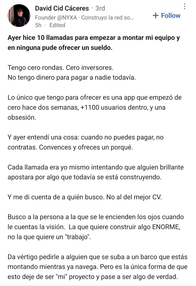 5eniorDeveloper's tweet photo. Pobrecito, llamó a 10 personas para que se unieran a su equipo pero ninguno aceptó trabajar GRATIS! https://t.co/vfyusoLACg