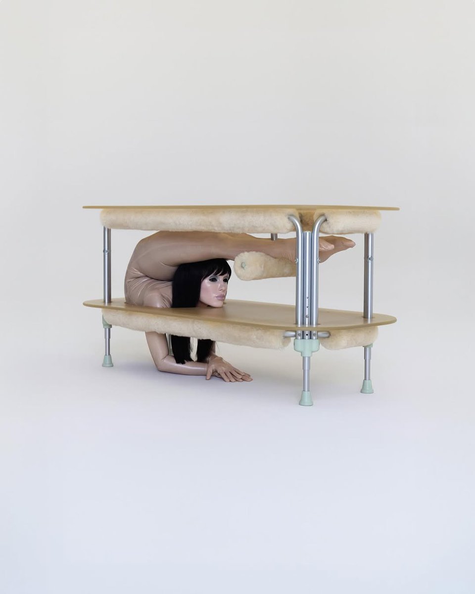 Adiliotui's tweet photo. BIO POP - DINING TABLE

Includes painted stainless steel, plexiglass, 3D printed resin, and shearling fur

Photo by https://t.co/WzFfk5OPhA