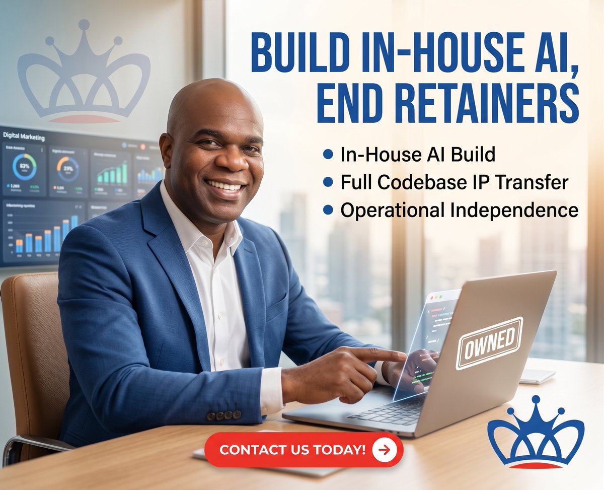BizCrownMedia's tweet photo. Empower your team! End agency retainers 💸 with BizCrown Media’s in-house AI marketing automation. Own your tech! 🚀 https://t.co/xJ9gDGQqCw #AIMarketing #InHouseTraining #DigitalTransformation #MarketingAutomation #BizCrownMedia https://t.co/UyVNabqDwL