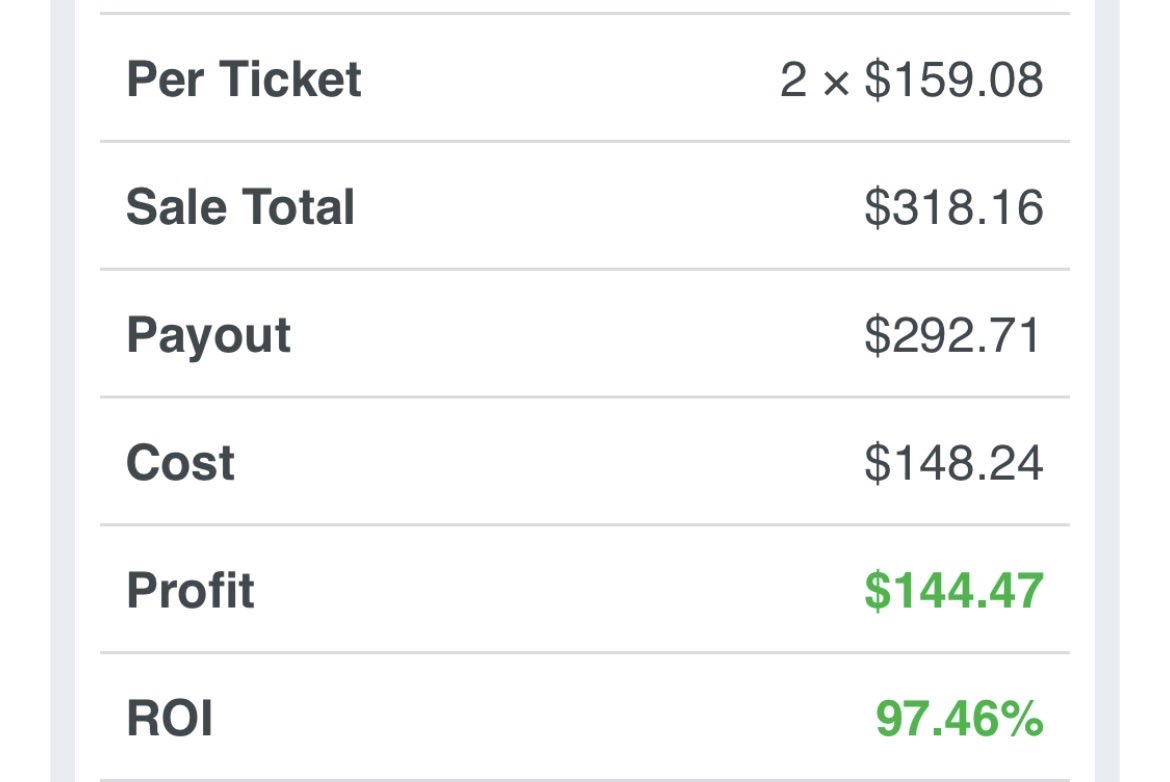 JeffSendsIt's tweet photo. Might be time to hang it up with Amazon and move to flipping tickets!  Not bad profit for a preseason basketball game! https://t.co/yRey7S79tH