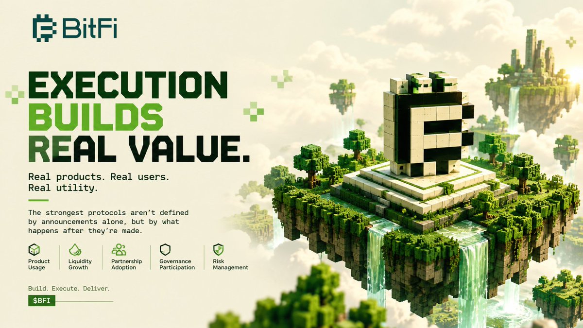 jayminai_tech's tweet photo. The next phase for @Bitfi_Org isn't about hype.

It's about execution.

Real products. Real users. Real utility.

The strongest protocols aren't defined by announcements alone, but by what happens after they're made.

$BFI https://t.co/v4Rkstzkeg
