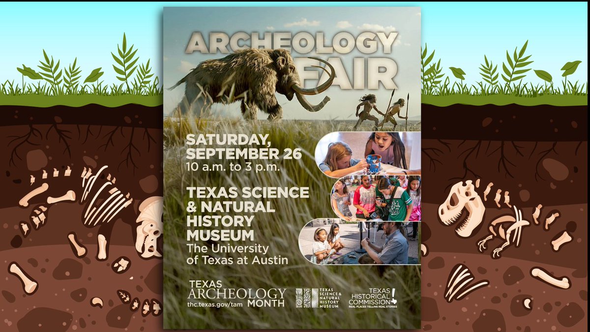 TXSciNatHisMus's tweet photo. We loved digging into the differences between paleontology and archeology with @weareaustin @TrevorScottATX and Sierra Waggoner.

Learn more at the FREE Texas Archeology Fair hosted by @TxHistComm at Texas Science &amp; Natural History Museum Sat. Sept. 26!

https://t.co/ZBKCXU9k7v https://t.co/b1a5Cm886O