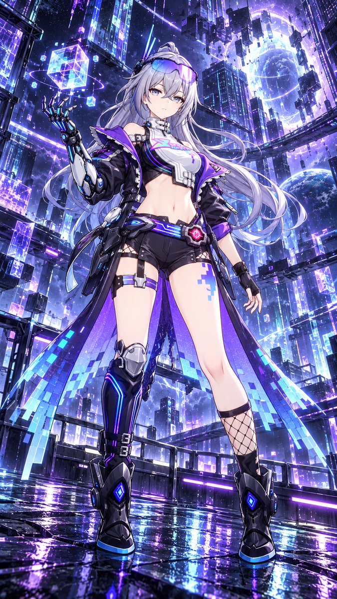 1TokenBlack's tweet photo. #Silverwolflv999 #HonkaiStarRail #HSRFanArt Silver Wolf Wallpaper https://t.co/Hy3jERvi2I