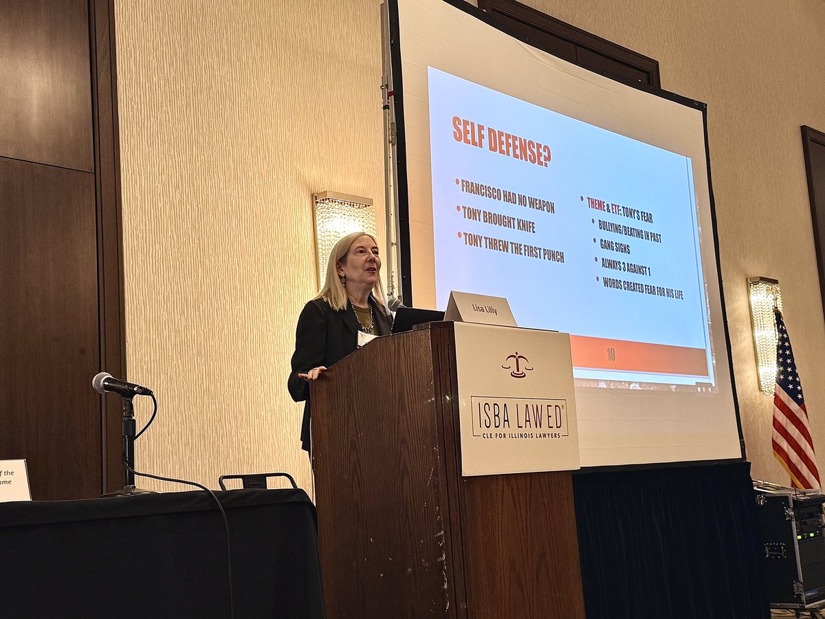 ISBAlawyer's tweet photo. Lisa Lilly, Kelly Law Partners, LLC, presents “Winning With Storytelling for Lawyers” during the ISBA Solo &amp; Small Firm Conference 2026. @lisamlilly 

Special thanks to moderator Debra L. Thomas @TrialLawyersChi.

#ISBA #SSFC26 https://t.co/6nIGgkjkBj