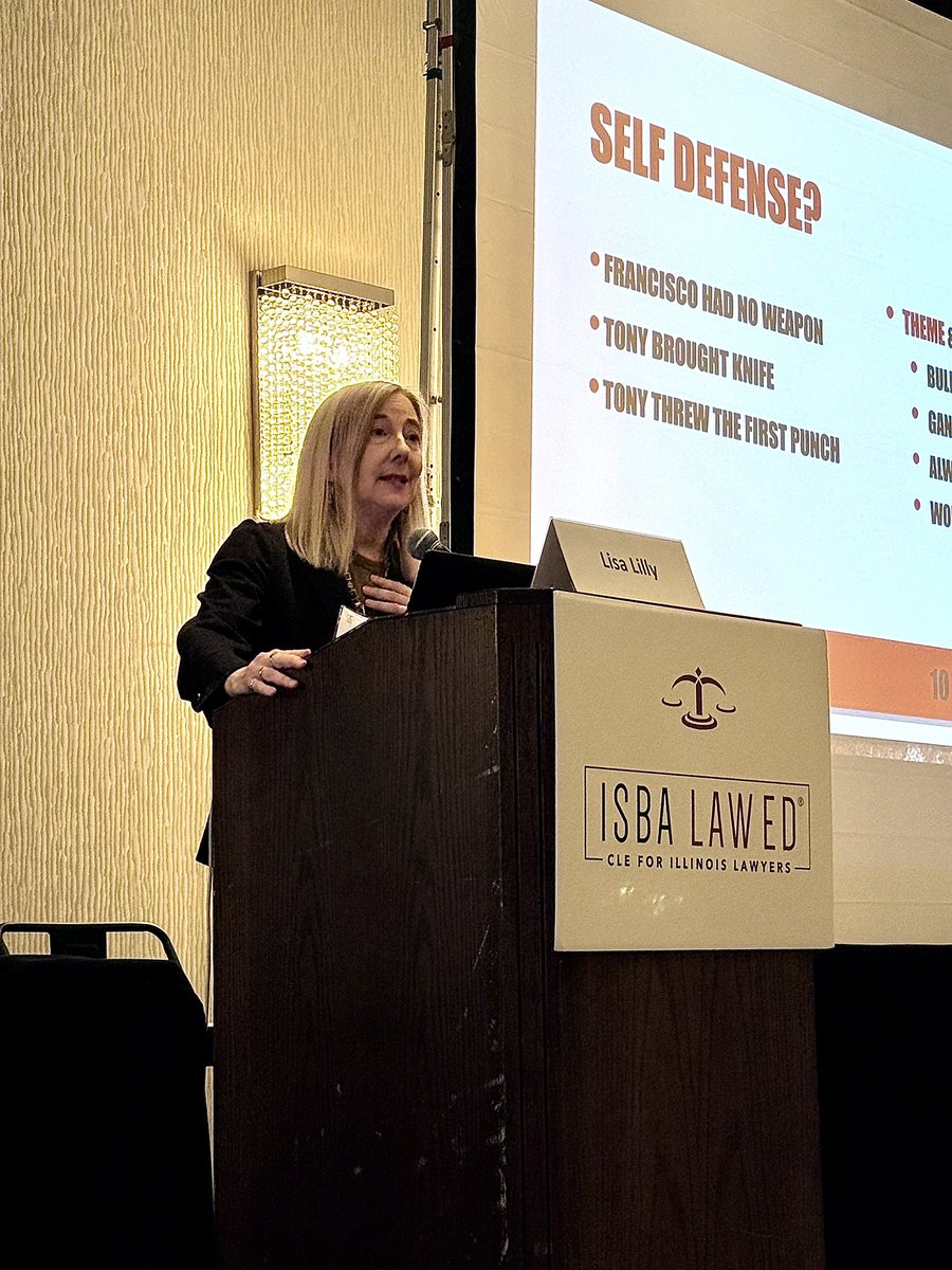 ISBAlawyer's tweet photo. Lisa Lilly, Kelly Law Partners, LLC, presents “Winning With Storytelling for Lawyers” during the ISBA Solo &amp; Small Firm Conference 2026. @lisamlilly 

Special thanks to moderator Debra L. Thomas @TrialLawyersChi.

#ISBA #SSFC26 https://t.co/6nIGgkjkBj