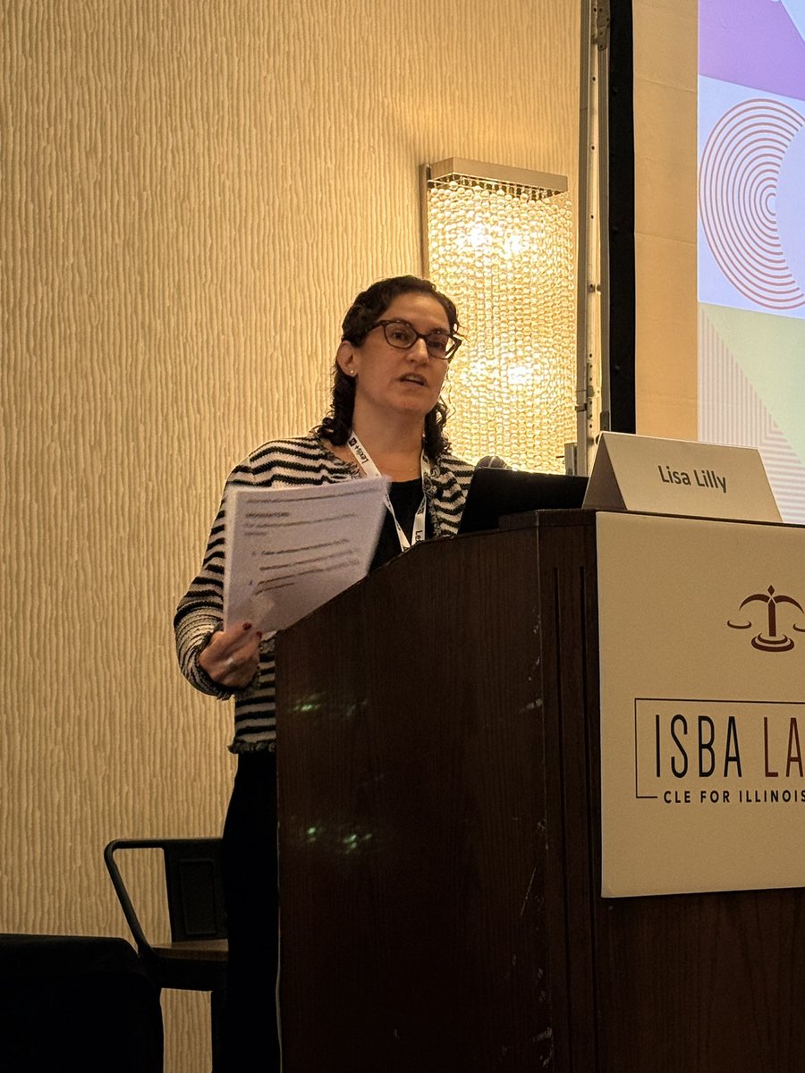 ISBAlawyer's tweet photo. Lisa Lilly, Kelly Law Partners, LLC, presents “Winning With Storytelling for Lawyers” during the ISBA Solo &amp; Small Firm Conference 2026. @lisamlilly 

Special thanks to moderator Debra L. Thomas @TrialLawyersChi.

#ISBA #SSFC26 https://t.co/6nIGgkjkBj