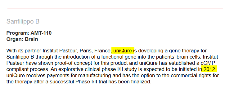 Prof_Dollar's tweet photo. 🎉 Congrats to $RARE on the first FDA-approved treatment for Sanfilippo Type A! 
It brings back memories of uniQure’s #AMT110 for Sanfilippo B, where earlier treatment showed greater potential benefit.
Could $QURE soon make international headlines again? 👀🌎 https://t.co/eafmbckdyQ