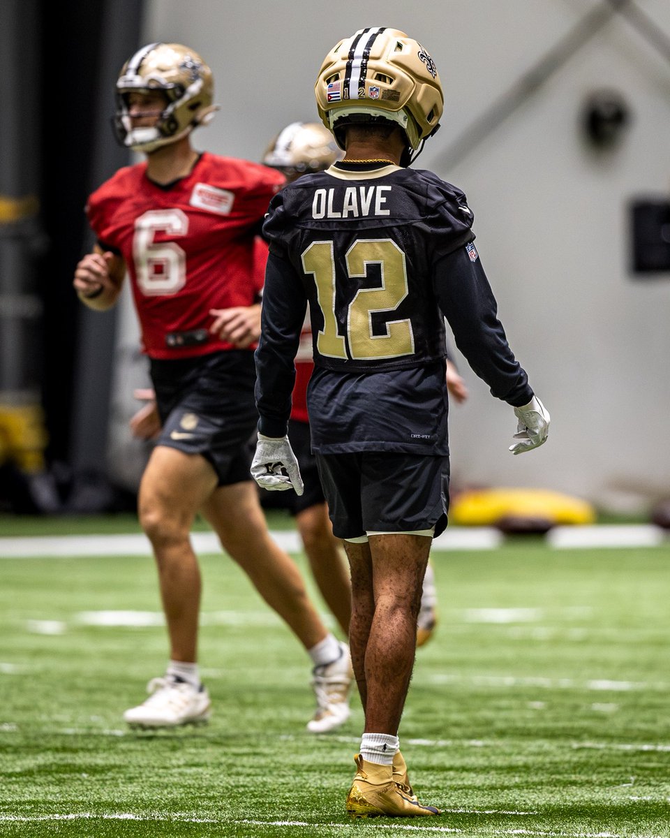 Saints's tweet photo. Your @NFL passing leader and receiving leader in one photo https://t.co/DjgClpk2cy