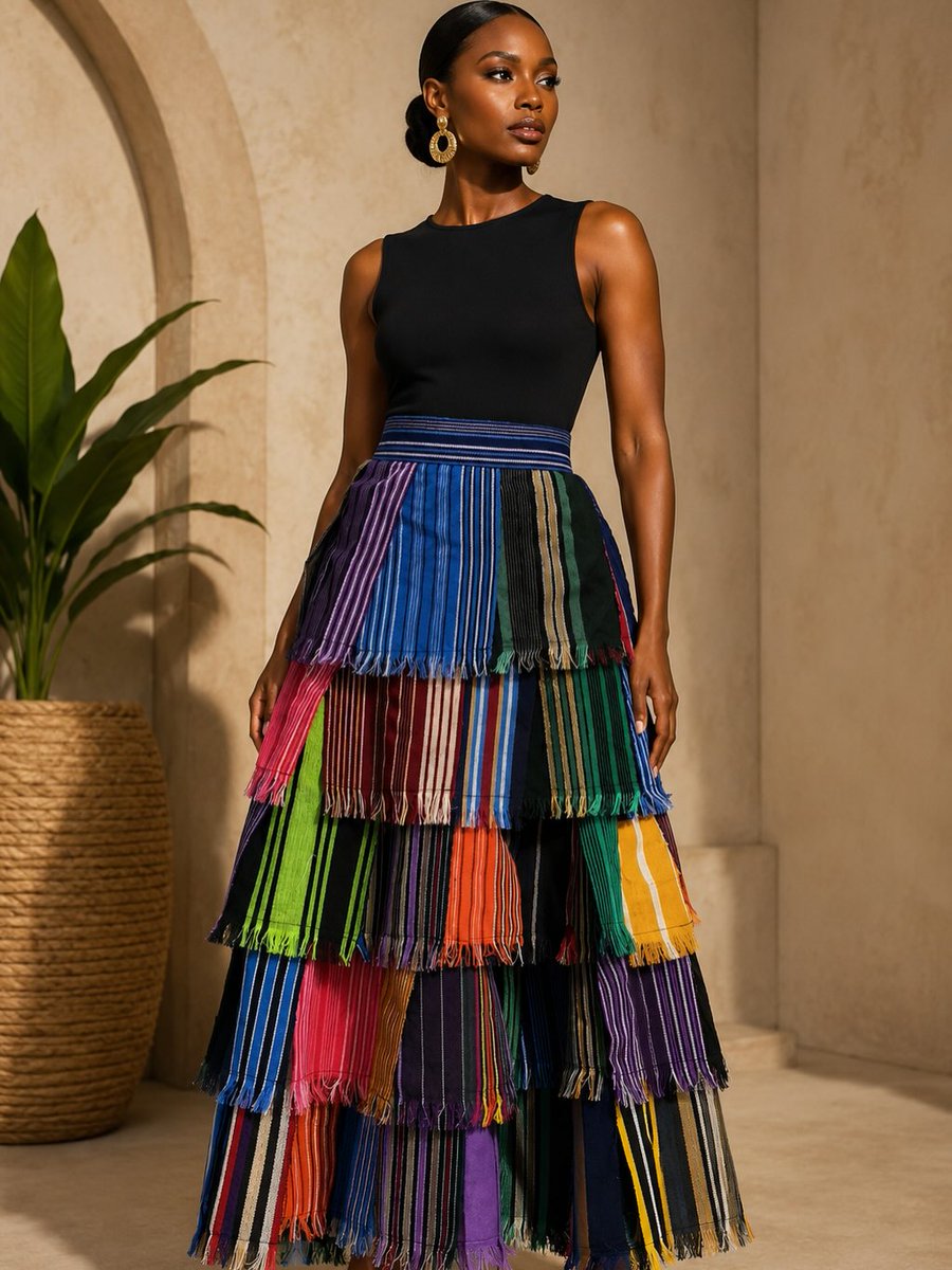 stellamitchelln's tweet photo. AYABA SKIRT

Another stunning masterpiece, carefully stitched with love and grace. Available in midi length; short length is available upon request. Price: 80, 000 naira https://t.co/7LT9nLSzty