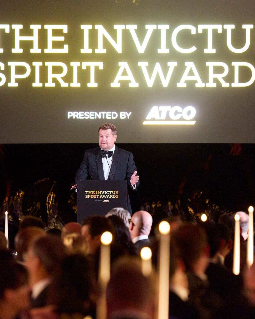 WeAreInvictus's tweet photo. The inaugural Invictus Spirit Awards, presented by ATCO, are well and truly underway in London.

James Corden is hosting this evening as we come together to celebrate the people behind the Invictus Movement and the impact they continue to have around the world.

We’re also delighted to be joined by Nancy Southern, CEO of ATCO, whose generous support, alongside ATCO’s longstanding commitment to the Invictus Movement, is helping make this evening possible.