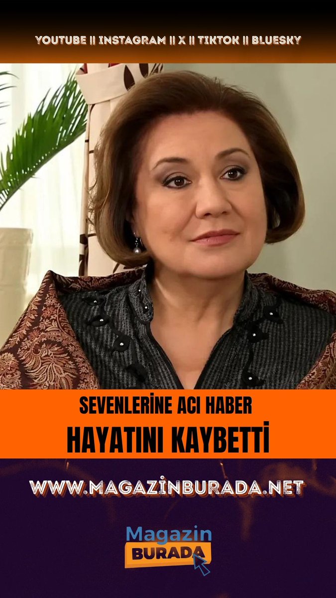 Magazin_Buradaa's tweet photo. Aşk-ı Memnu dizisinde canlandırdığı Arsen Hala karakteriyle hafızalara kazanan oyuncu Gülsen Tuncer hayatını kaybetti. 

Gülsen Tuncer, seslendirme sanatçısı, söz yazarı, besteci, sanat yönetmeni ve akademisyen kimliğiyle de bilinen bir isimdi.

81 yaşındaki Tuncer, bir süredir sağlık sorunları yüzünden hastanede tedavi görüyordu.

FİLMSAN VAKFI'NDAN BAŞSAĞLIĞI AÇIKLAMASI

Gülsen Tuncer'in vefat haberi üzerine bir dönem başkanlığını yaptığı Filmsan Vakfı başsağlığı mesajı yayınladı. Mesajda, "2009-2011 yıllarında Film-San Vakfımızın Başkan Yardımcılığı Görevini Üstlenen Türk Tiyatrosu, Sineması ve Dizi Oyuncusu GÜLSEN TUNCER'e Allahtan Rahmet, Ailesine ve Sevenlerine Başsağlığı Diliyoruz..." denildi.

#gülsentuncer #arsenhala #aşkımemnu #dizi #haber #keşfet