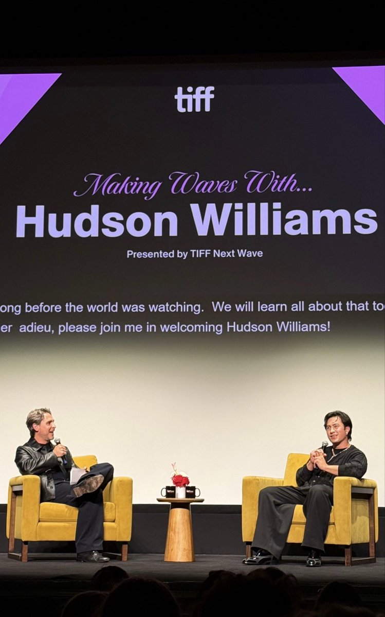 hudsonwupdates's tweet photo. More of Hudson Williams on stage for his “Making Waves With…” panel at TIFF! 

(via claytastrophe) https://t.co/qjOpyybGhG