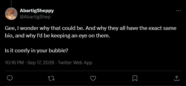 hoofcritter's tweet photo. @AbartigShep @PartDoggo very interesting that an account that's been empty since 2023 and followed nothing but porn and pedo accounts suddenly became really active to poorly defend someone from pedo allegations and then privated https://t.co/j3L4D1LRDU