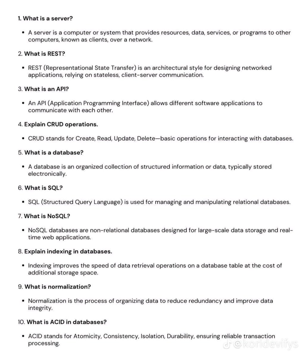 Akintola_steve's tweet photo. 50 Backend interviews if you want to ace you next interview section.

Read and share… https://t.co/Zk8EZd91zp