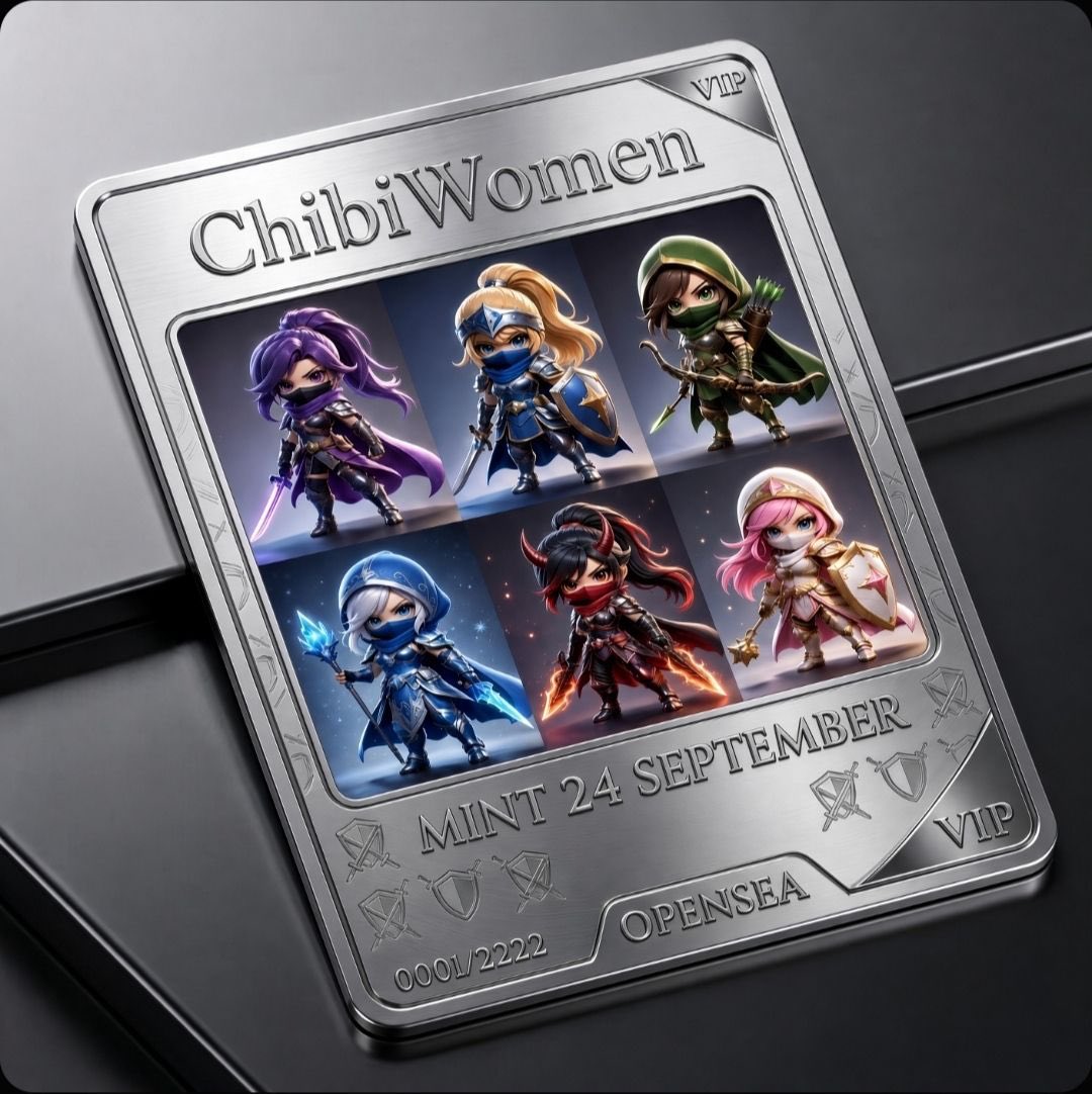 Bii_Jay1's tweet photo. Collaboration with @ChibiWomenW 🤝 

I’m giving away 3 Free Mint & 50 GTD Spots 
Mint on @opensea 

    *Supply: 2222
    *Mint date: 24 September
    *Chain: Ethereum 

  To Enter:
     1. Follow @Bii_jay1 & @ChibiWomenW 
     2. Like + RT this post
     3. Drop your EVM wallet and tag 2 frens. 

Picking winners in 24 hours.