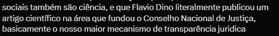 corteilusorio's tweet photo. Não. Não está claro, você mesmo se referiu como se dino tivesse sido o responsável pela criação do CNJ com seu artigo, ignorando o principio que você mesmo citou. E, como citei, não há uma única referencia confiável de que ele seria o 'arquiteto' por trás disso, sua referencia foi importante, mas, o CNJ estava sendo debatido e o judiciário cogitando a criação dele DESDE a saída da ditadura. E o próprio histórico do cnj cita diversos atores e relatores da constituinte de 88 e das PECs de 92, conforme você pode ler no link que enviei anteriormente.

Além disso, ´mas chamar de inteligente só por conta disso? pior ainda, nao sao sinonimos´, isso sequer fez sentido, perdão, você mesma se refutou, já que o ponto inicial de alegar que ciência social é inteligência funcional, defendendo o comentário sobre dino ser um dos mais inteligentes foi, de todo modo, seu.

E esse artigo não confirma nada. Só reforça o meu ponto de que foi uma articulação de politica institucional e de classe (AJUFE), nada inovador ou cientifico.

Você só concordou com o meu ponto.