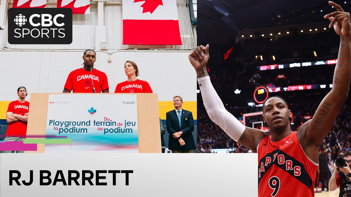 CBCOlympics's tweet photo. Before the new NBA season begins, RJ Barrett joins @donnovanbennett to discuss the Kawhi-factor, advice from dad &amp; the new government investment into @CanBball 

https://t.co/ApsC5CB2tQ https://t.co/Gpd0oF0utX