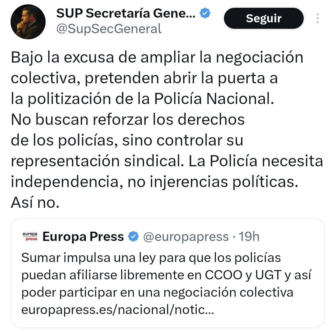 ARPolicias's tweet photo. Frente a la intolerancia y oposición del SUP a que haya un cambio sindical en @policia Sectores democráticos en otros cuerpos policías MANIFIESTAN CON CLARIDAD LA DEFENSA AL DERECHO FUNDAMENTAL LIBERTAD SINDICAL EN @interiorgob https://t.co/C8VZxvdxn9