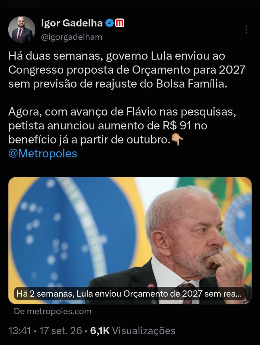 Amnarifas's tweet photo. @TSEjusbr E sobre o crime eleitoral cometido pelo lula, de subir o valor do bolsa família faltando 17 dias pra eleição,  não vão falar nada? Lula comete crime eleitoral gravíssimo, ficará inelegível? https://t.co/ts3lIV2Pyt