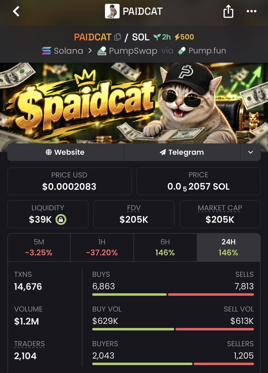 saracrypto_eth's tweet photo. ALL DIPS ARE FOR BUYING

WE ARE STILL SUPER EARLY

BUY $PAIDCAT AND HOLD

THIS IS GOING TO MILLIONS 

9n8rBV1L917EUSVDa9KTX2uMxvPfKZxLLtwKnYs8pump https://t.co/V5O69rNnPy