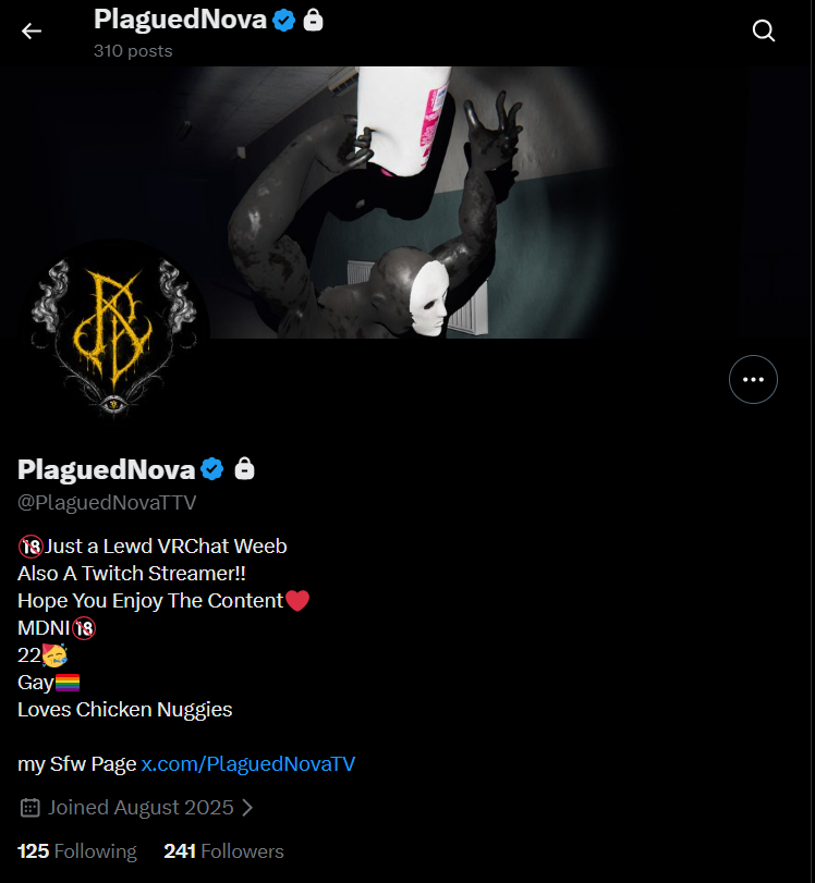 ExposeThemAll66's tweet photo. @PlaguedNovaTTV Making your account private or blocking me will not help you escape what you did in the past, grooming minors since 2022-2023 &amp; still running. Constantly name changing, deleting accounts, &amp; running only shows how guilty you are. https://t.co/HlnGEtijIe