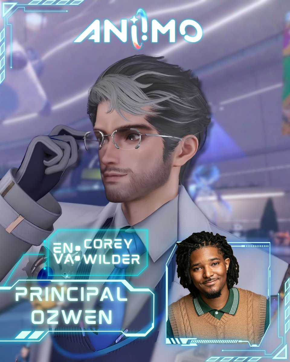 WilderCorey's tweet photo. 👓"Welcome to the Polaris Institute"👓

Yo! I'm hype to announce that you can hear me as Principal Ozwen in #Aniimo! He is smart, caring, and so freaking fine-- finely intellectual!! 😵‍💫💗

Go check out the game it's free to play on steam and consoles!! 🤑💸 https://t.co/hU8bAokoui