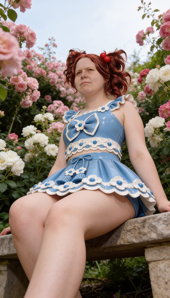 Lizzy1262629's tweet photo. I’m in a pretty blue-and-white latex set — flower trim, big bow, little tassels. Garden bench, it feels amazing I bet.
#BlueLatex #WhiteTrim #LatexSet #FlowerTrim #GardenLook #OOTD #FetishFashion #LookOfTheDay #CherryBuns #StatementLook #CuteSet #LatexFashion https://t.co/NamKCNHCEL