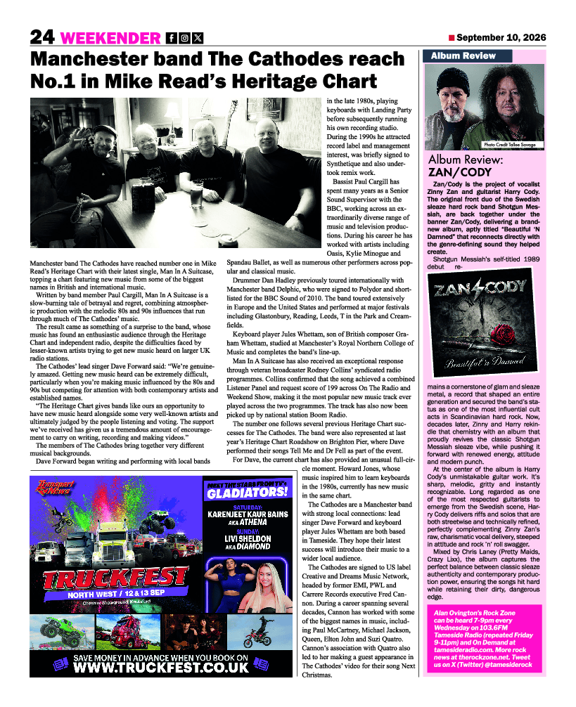 TRINMUSIC1's tweet photo. Brilliant work by @TheCathodes 
Thank you everyone that voted each week (and you still can keep that going - The Heritage Chart ) - was #Number1 #TomorrowsPapersToday #FrontPages #FrontPageNews #MusicNews 
https://t.co/D2dcQ19NwJ https://t.co/IGAP9zwkEt