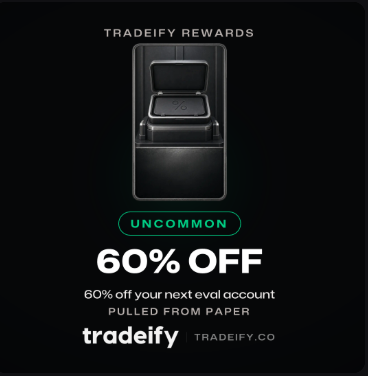 MarioCTrades's tweet photo. I pulled 60% OFF from the Paper pack on @tradeify. #Tradeify 

I love this Gamified way to give rewards back to the community! https://t.co/tIvOLDIqsT