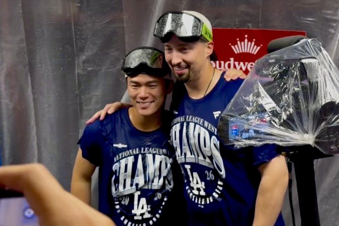 MasayaKotani's tweet photo. #ドジャース #山本由伸 投手⚾️

地区優勝も慢心なし👊

「やっと始まるな」

#dodgers https://t.co/Egj9oACz0Y