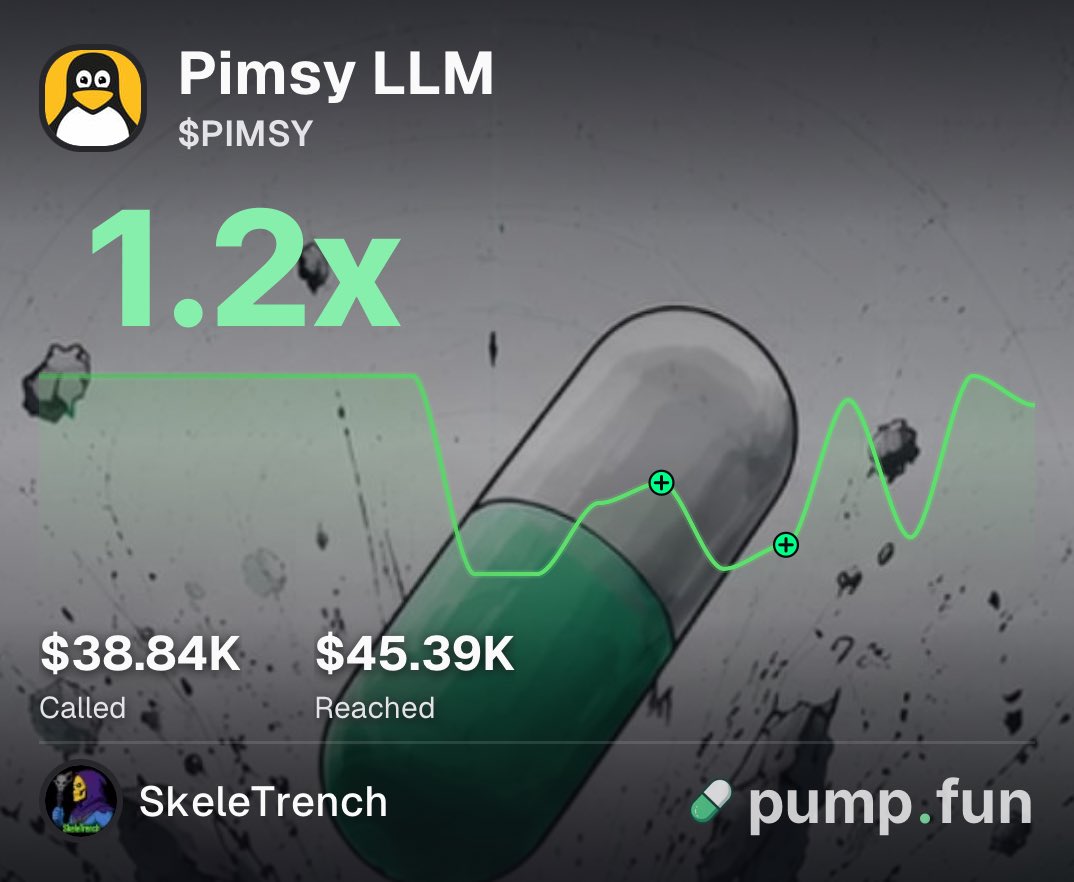 SkeleTrench's tweet photo. DuUbpUi4yJuam1a8LhG3qDxnfRDppeMRTayZyEdQpump

$PIMSY LLM IS ABOUT TO FACEOFF WITH @grok its only competition really. https://t.co/EF2tuPE968