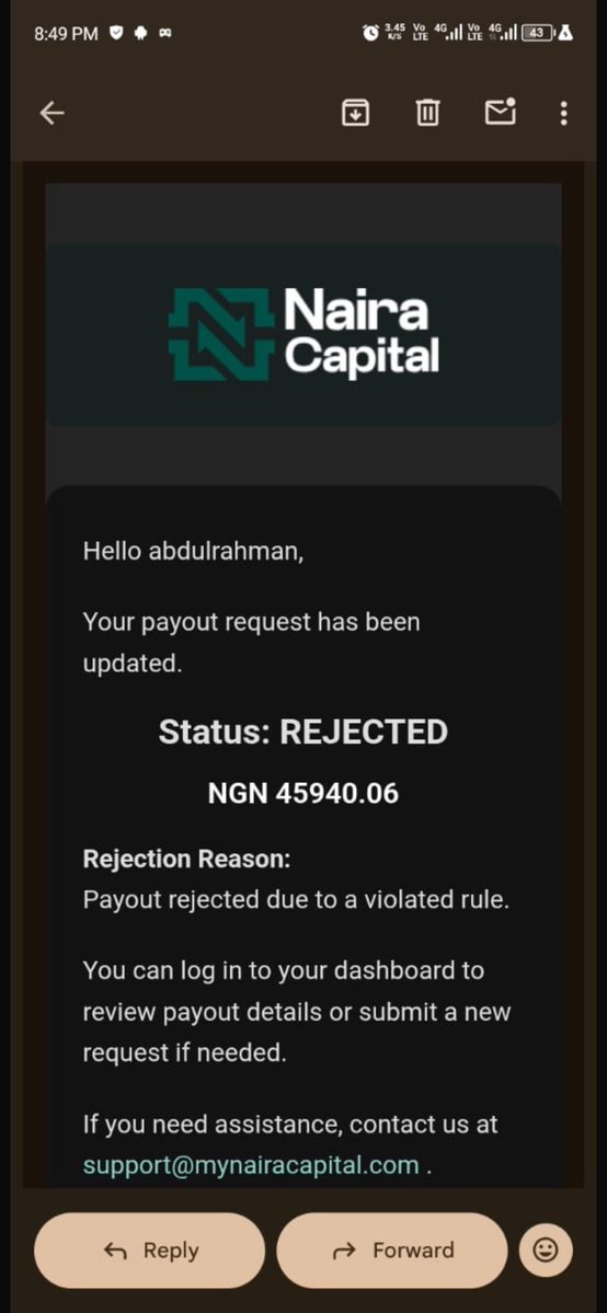 Notjustokai's tweet photo. Scam pattern you should notice with @nairacapitalhq 

Firstly they started by paying people to put the mindset we pay then if they deny your payout at the time they would withdraw all your money to zero that is one 

Number 2 they turned payout to 7business days which is 9days and they have their own payout day which means if your payout day is not there 7business days you won’t get paid 

Third they have had customer care they won’t reply you unless you have problem buying account 

Forth when they started the 7business days thing so you can make more money and break the rules before it is time for withdrawal or blow account if your payout is denied they reset the account then you have to wait for 7business days again so if you blow the account you will buy another one thinking you broke rule first time 

@Greatmannfxlion @tonysnip3r you guys are one of the most respected people I know these people will spoil your name pls sirs they have very bad rating