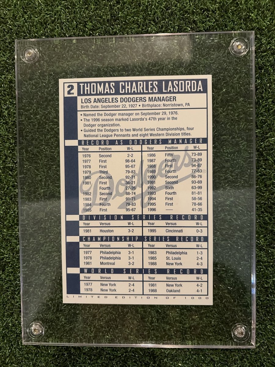 RampIVMem's tweet photo. a commemorative Hall of Fame photo of Tommy Lasorda, and Tommy's vintage travel bag that he gave to  Bobby.
One story. One lot. Straight from the collection.
Collector Clubhouse members get the first look—join through link in bio.
View the complete lot: 
https://t.co/mliduzMgZq https://t.co/PPFulR2JDz