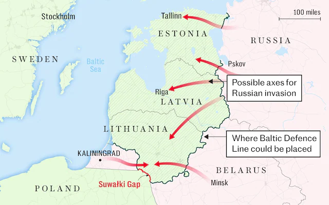 NovaLoquor's tweet photo. Je vois beaucoup de commentaires qui disent que la Russie ne fera rien dans les pays baltes car ses troupes galèrent depuis des années en Ukraine. Je pense que c'est naïf. Envahir ces territoires serait un parti très risqué pour la Russie, et ça risquerait de provoquer une escalade. Mais il y a plusieurs raisons pour lesquelles la Russie pourrait prendre ce risque.

1️⃣ L'Estonie, la Lettonie et la Lituanie sont de petits pays. Ils sont peu peuplés et peu denses. Le plus peuplé, la Lituanie, a moins de 3 millions d'habitants. Ces pays ont de petites armées, qui n'ont pas l'expérience de combat de l'armée ukrainienne. Ni autant d'équipement. Même si elles ont de nombreux réservistes, il n'est pas sûr qu'elles aient le temps de les mobiliser si la Russie fait une offensive-éclair. Il y a des troupes françaises en Estonie, des troupes britanniques en Lettonie et des troupes allemandes en Lituanie. Mais ça ne sera pas forcément suffisant si la Russie fait une offensive rapide. (1/n)