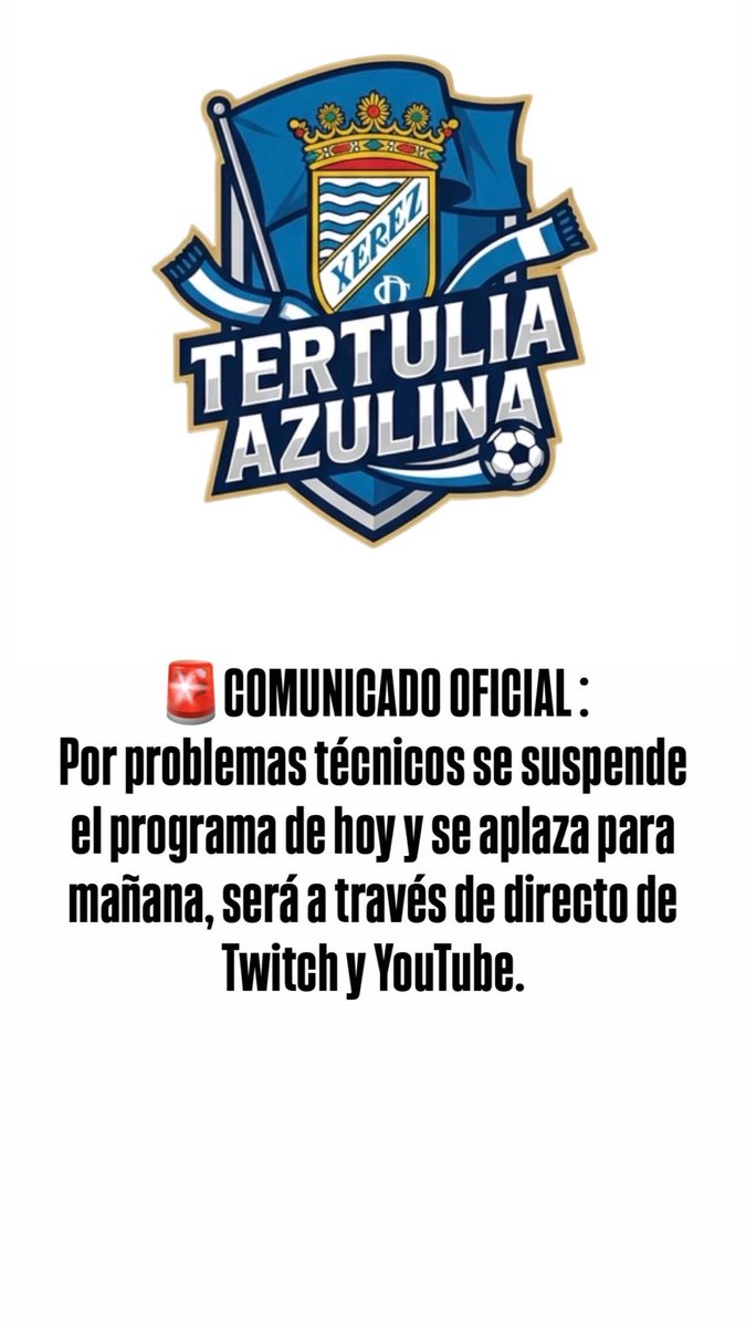 TertuliaAzulina's tweet photo. 🚨COMUNICADO OFICIAL https://t.co/2Pa9RviKOc