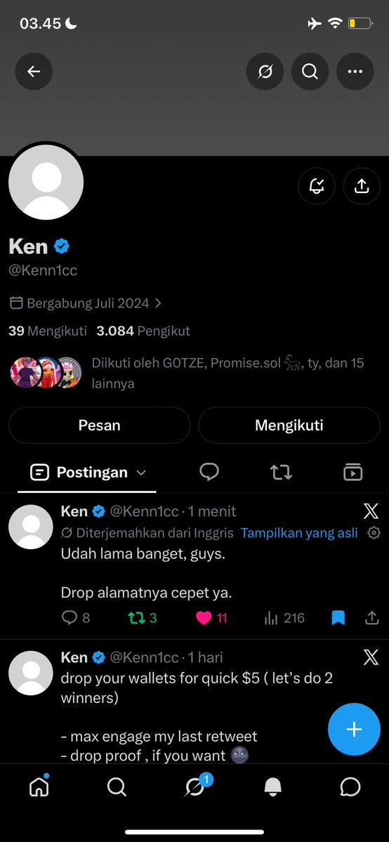 Austus21's tweet photo. @Kenn1cc Notis on
Bless me for buy tweet blue. 

98XbgnTbH7J4QMEJsNKZmuXjB9eEUSgegWmcRXb4uSNB

Lfg https://t.co/BsPB8o21CU