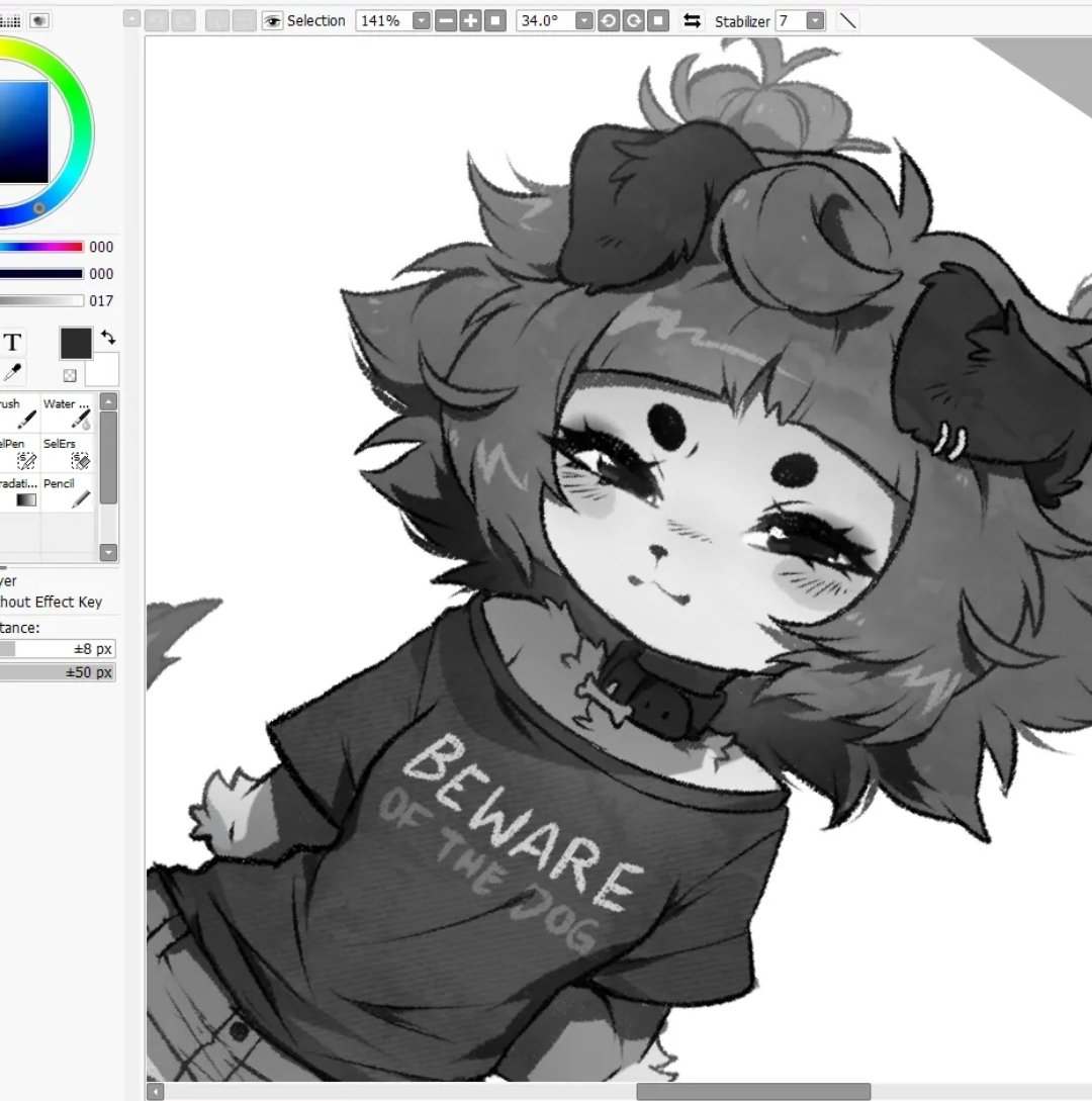 crispytyph's tweet photo. why does it feel professional to crop the wip drawing with the art program showing https://t.co/x4wtuJR00p