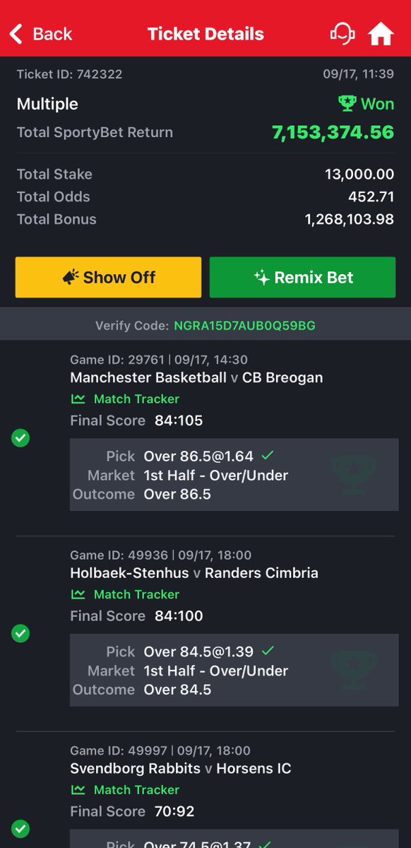 Boomgratulate's tweet photo. 450 odds BOOOOOMMMMM💥💥. BIG BIG BIG WIN!!!😎

Basketball is back!🫡🫡🫡

Join my telegram now!!!!👇🏾

https://t.co/kEAXA4TqeC

https://t.co/kEAXA4TqeC https://t.co/cf6HjFf2DX