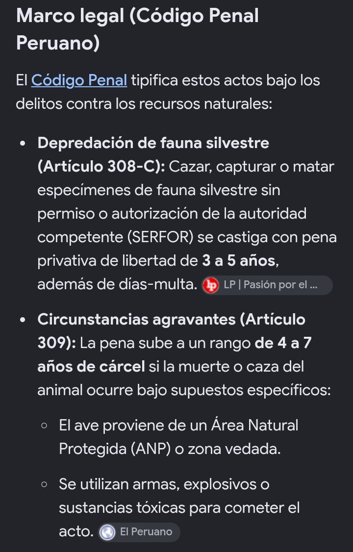 Dumsito23's tweet photo. El streamer Abraham Steve Canez Gil, más conocido como "Kingteka", había matado a un ave protegida por el estado peruano (SERFOR específicamente). Esto se sanciona según por ley de 3 a 5 años de cárcel, o como máximo 7 años por modificatorias aprobadas por el congreso.

#peru https://t.co/n8mtfBQrvI