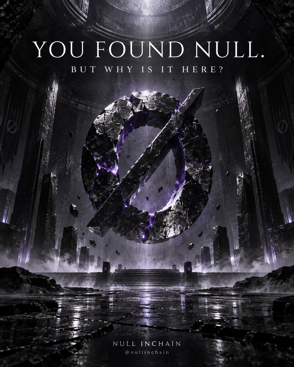 Nullinchain's tweet photo. You found NULL. Now the question is why it’s here.

Ø No face.
Ø An unknown origin.
Ø A story unfolding on-chain.

Traders read charts. Investigators follow traces.

Which one brought you here?

Explore the project. Read the tokenomics. Decide for yourself.

@nullinchain https://t.co/hQ17tFAWjH