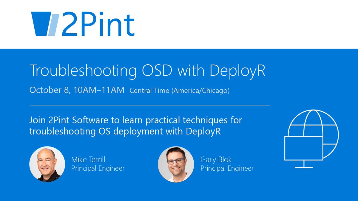 abetterpc's tweet photo. Learn from experts @gwblok and @miketerrill from @2pintsoftware for free! #OSD
https://t.co/PMMSG8y24r
08 October 2026 10:00 AM - 11:00 AM https://t.co/uyMYzSLQui