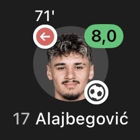RisingStarXI's tweet photo. 🇧🇦⭐️ 𝐊𝐞𝐫𝐢𝐦 𝐀𝐥𝐚𝐣𝐛𝐞𝐠𝐨𝐯𝐢𝐜́ (𝟏𝟖) against NEC Nijmegen: 

• 71 Minutes
• 1 GOAL
• 100% ACCURATE PASSES
• 100% SUCCESSFUL DRIBBLES
• 6/6 GROUND DUELS WON
• 17 Touches
• 1 Shot On Target 

𝐓𝐇𝐄 𝐏𝐑𝐄𝐒𝐄𝐍𝐓 &amp; 𝐅𝐔𝐓𝐔𝐑𝐄 𝐎𝐅 𝐉𝐔𝐕𝐄𝐍𝐓𝐔𝐒! ⚪️⚫️ https://t.co/41LBy9ELyK