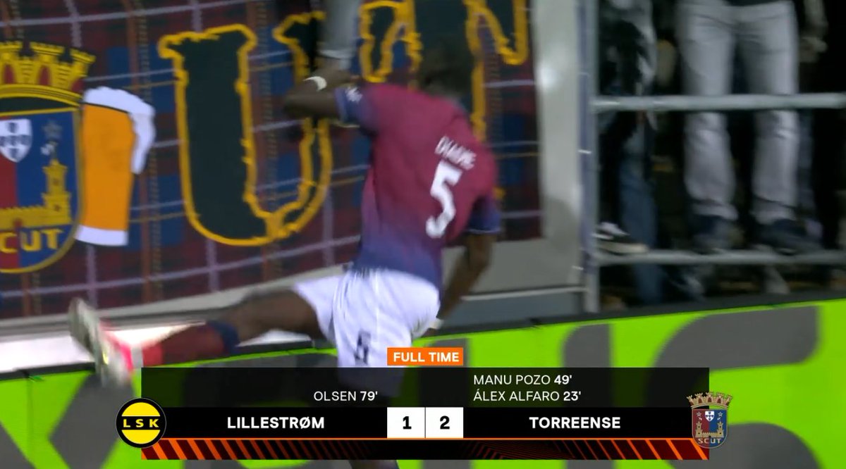 foet247europa's tweet photo. FT Lillestrøm 1 Torreense 2. Second-tier side Torreense get their first European win. #LSKSCUT #UEL https://t.co/kkdyAyuNz0