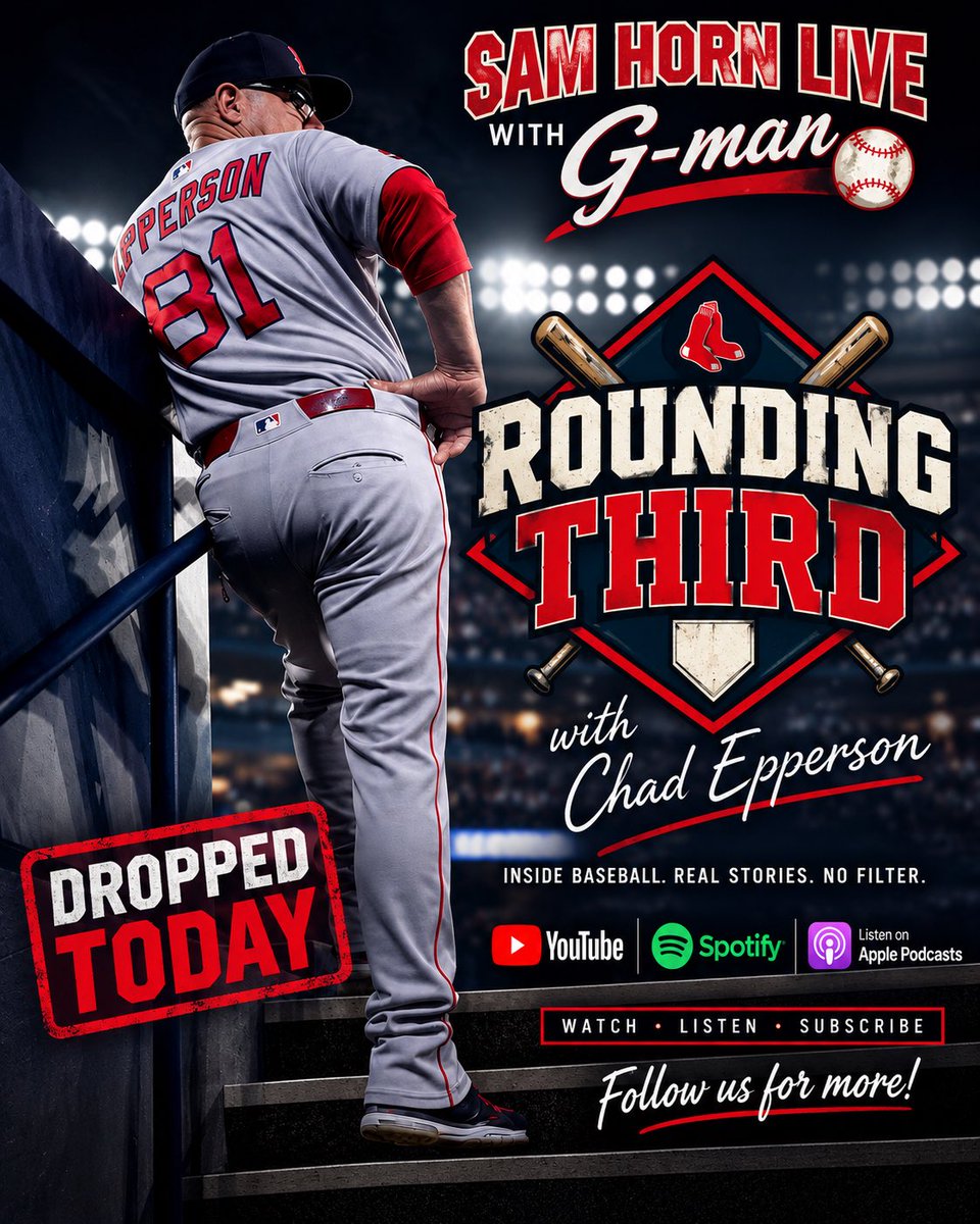 SamHornGManLive's tweet photo. ⚾ ROUNDING THIRD DROPPED TODAY!
Chad Epperson joins us for Rounding Third on Sam Horn Live with G-man.

🎥 YouTube | 🎧 Spotify &amp; Apple Podcasts
Follow us for more! https://t.co/PU0tCFGCx5